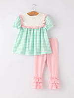 Rylee Faith Designs Charming Fall Pumpkin Embroidered Outfit with Ruffles for Girls - Apparel & Accessories > Clothing > Baby & Toddler Clothing > Baby & Toddler Outfits Outfit