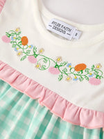 Rylee Faith Designs Charming Fall Pumpkin Embroidered Outfit with Ruffles for Girls - Apparel & Accessories > Clothing > Baby & Toddler Clothing > Baby & Toddler Outfits Outfit
