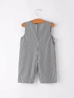 Rylee Faith Designs Cute Halloween Striped Ghost Embroidered Romper for Baby Boys - Apparel & Accessories > Clothing > Baby & Toddler Clothing > Baby One-Pieces Romper