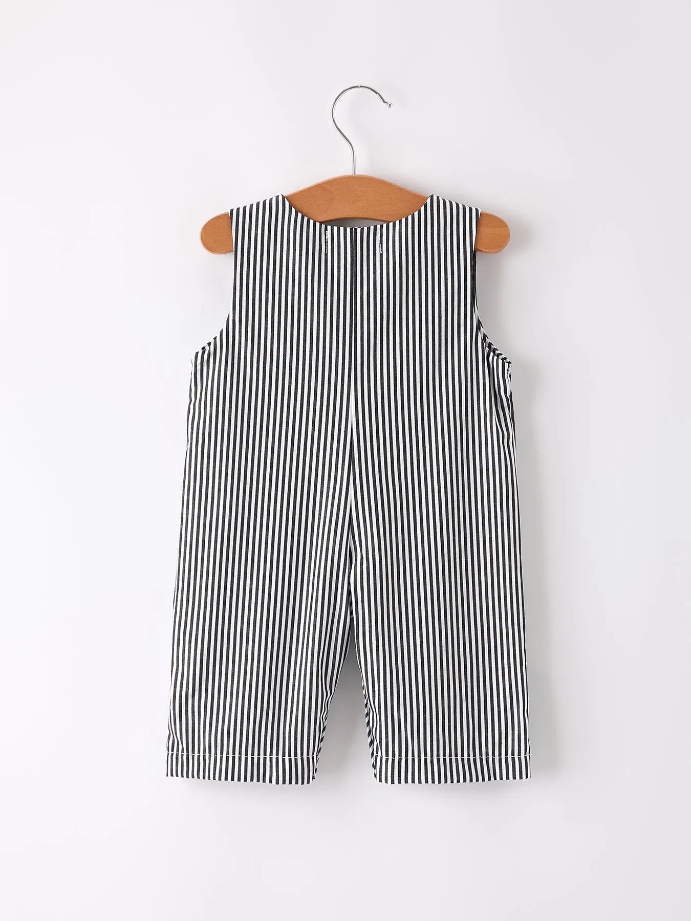 Rylee Faith Designs Cute Halloween Striped Ghost Embroidered Romper for Baby Boys - Apparel & Accessories > Clothing > Baby & Toddler Clothing > Baby One-Pieces Romper