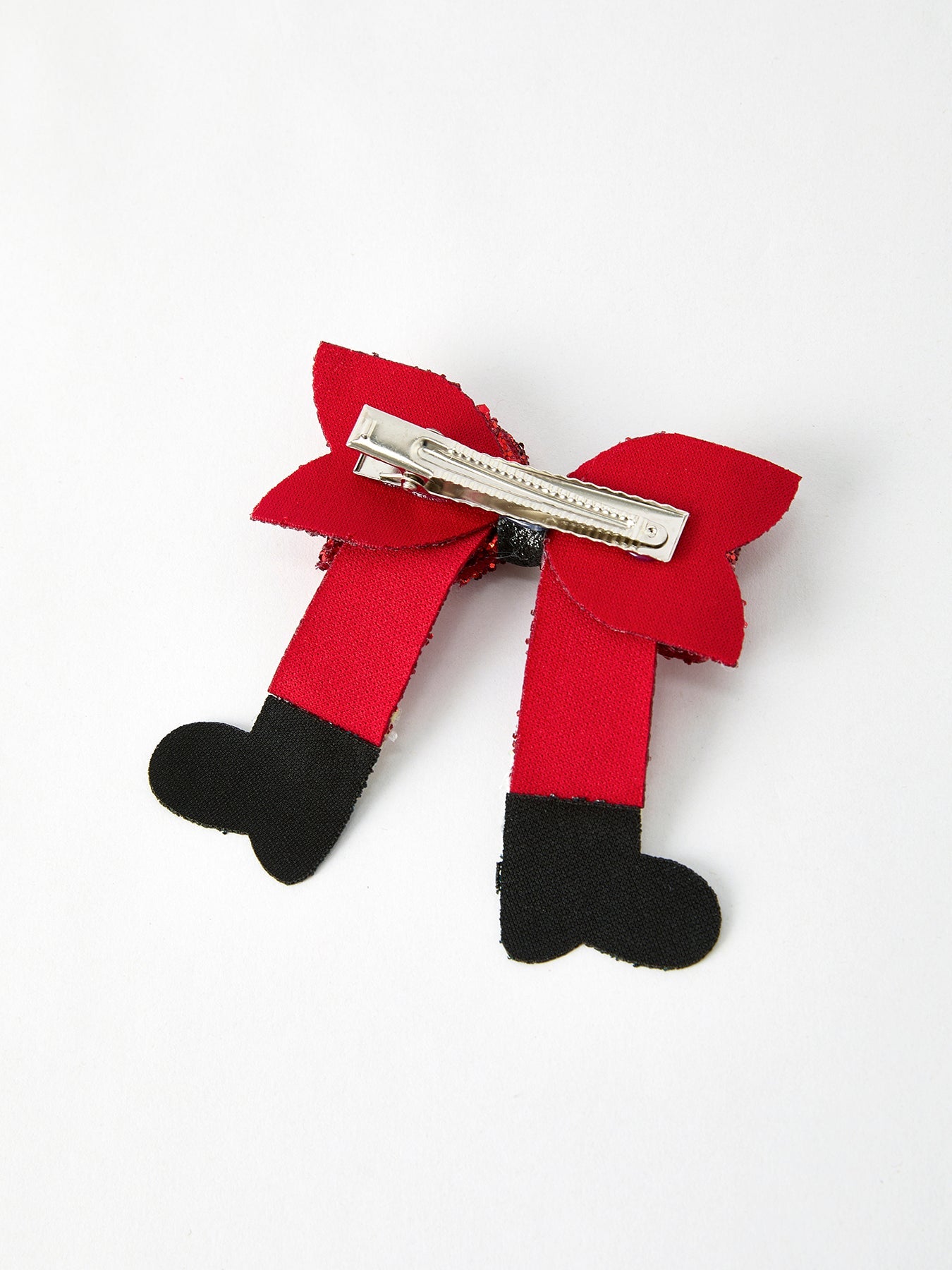 Christmas Red Sequined Zirconia Bow Hairpin by Rylee Faith Designs