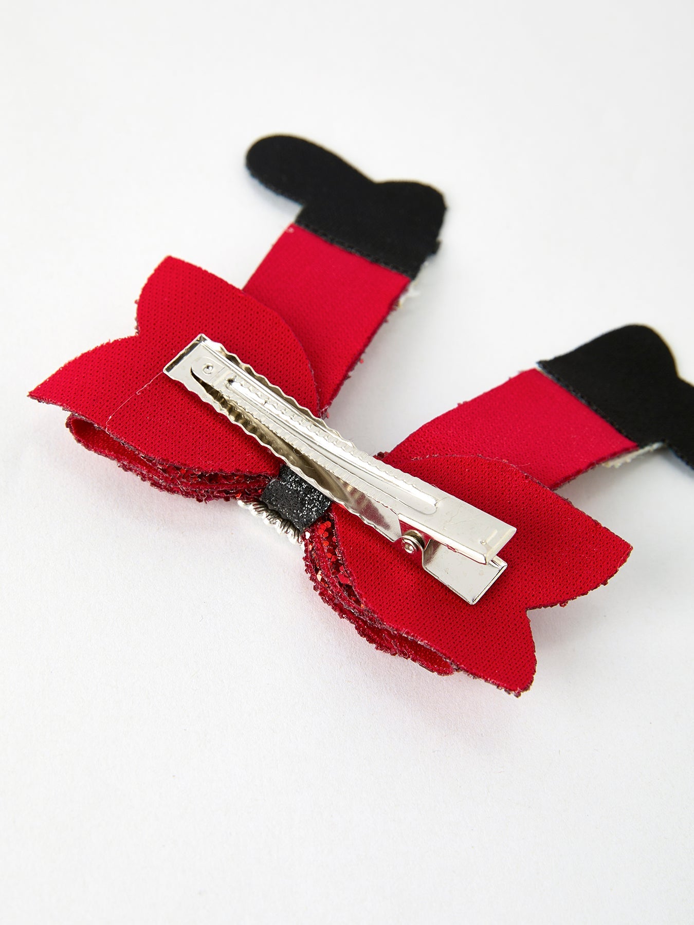 Christmas Red Sequined Zirconia Bow Hairpin by Rylee Faith Designs