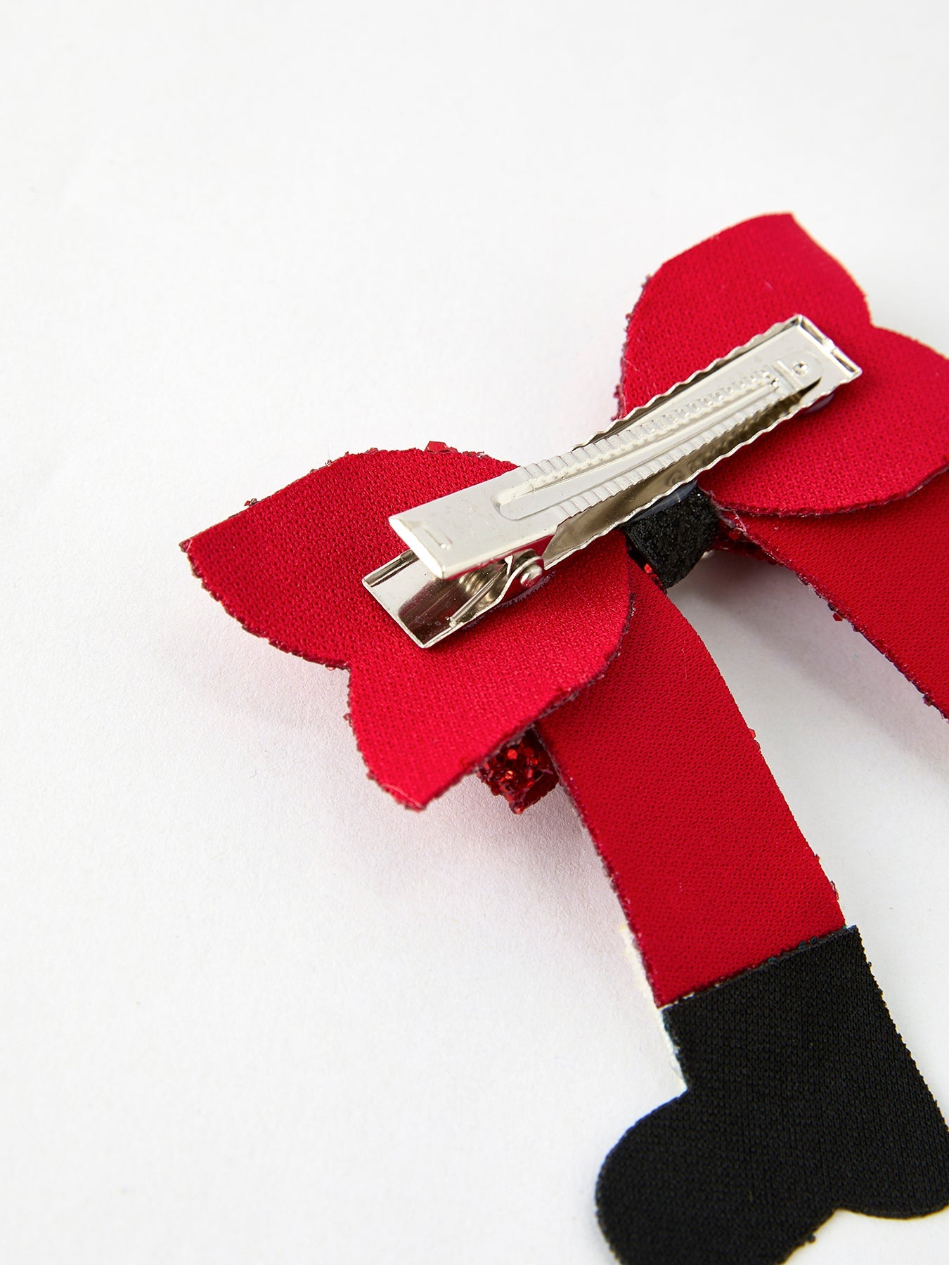 Christmas Red Sequined Zirconia Bow Hairpin by Rylee Faith Designs