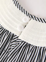 Rylee Faith Designs Adorable Striped Halloween Smock Dress with Trick Or Treat Embroidery for Baby Girls - Apparel & Accessories > Clothing > Baby & Toddler Clothing > Baby & Toddler Dresses Dress