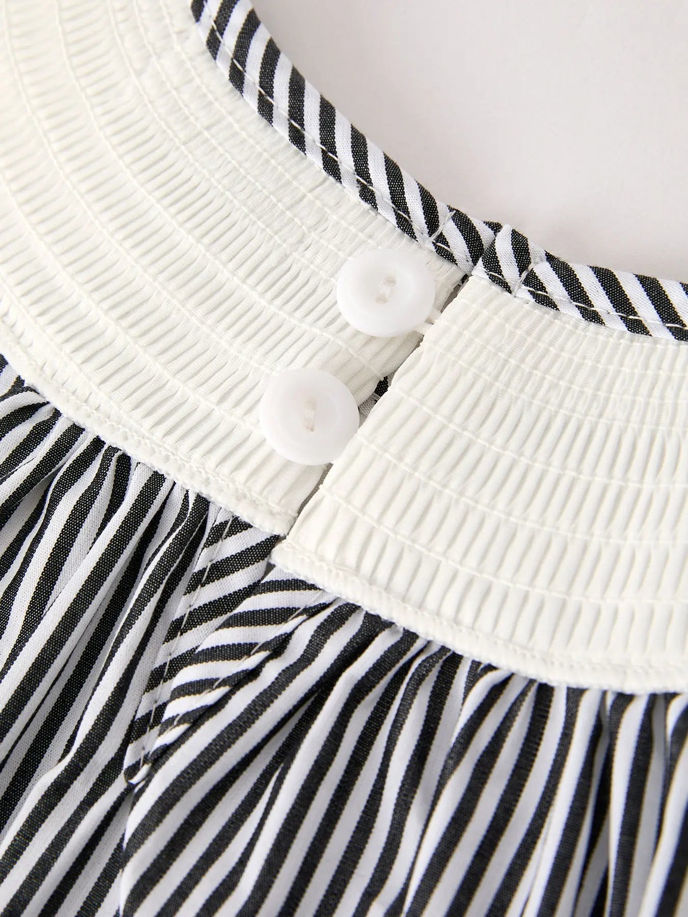 Rylee Faith Designs Adorable Striped Halloween Smock Dress with Trick Or Treat Embroidery for Baby Girls - Apparel & Accessories > Clothing > Baby & Toddler Clothing > Baby & Toddler Dresses Dress