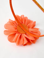 Halloween Pumpkin Floral Girls Headband by Rylee Faith Designs