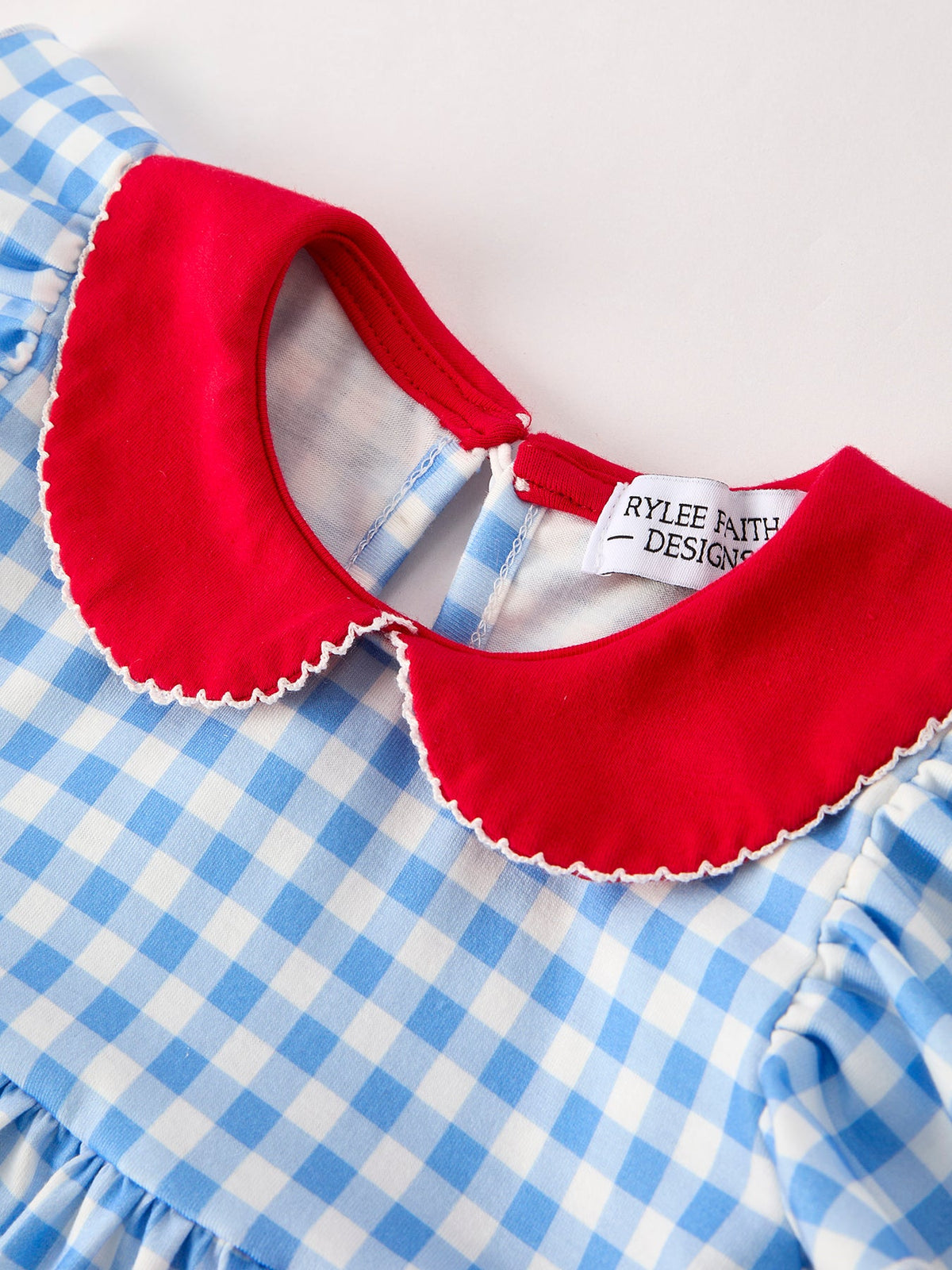 Back To School Girls Striped lapels Apple Bow Dress by Rylee Faith Designs at Everetts Place