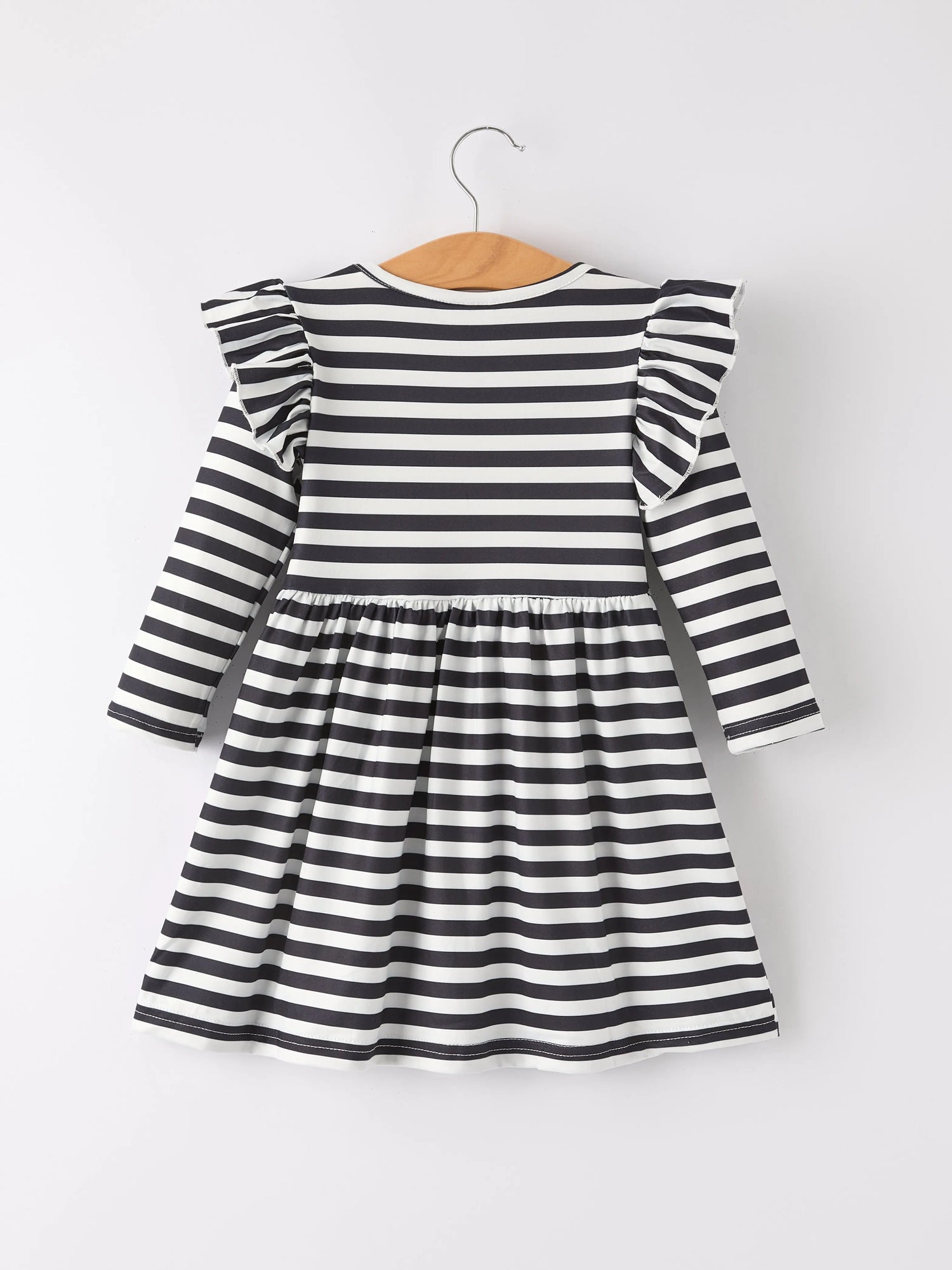 Rylee Faith Designs Cute Halloween Black and White Striped Dress for Stylish Girls - Apparel & Accessories > Clothing > Baby & Toddler Clothing > Baby & Toddler Dresses Dress