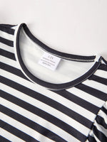 Rylee Faith Designs Cute Halloween Black and White Striped Dress for Stylish Girls - Apparel & Accessories > Clothing > Baby & Toddler Clothing > Baby & Toddler Dresses Dress