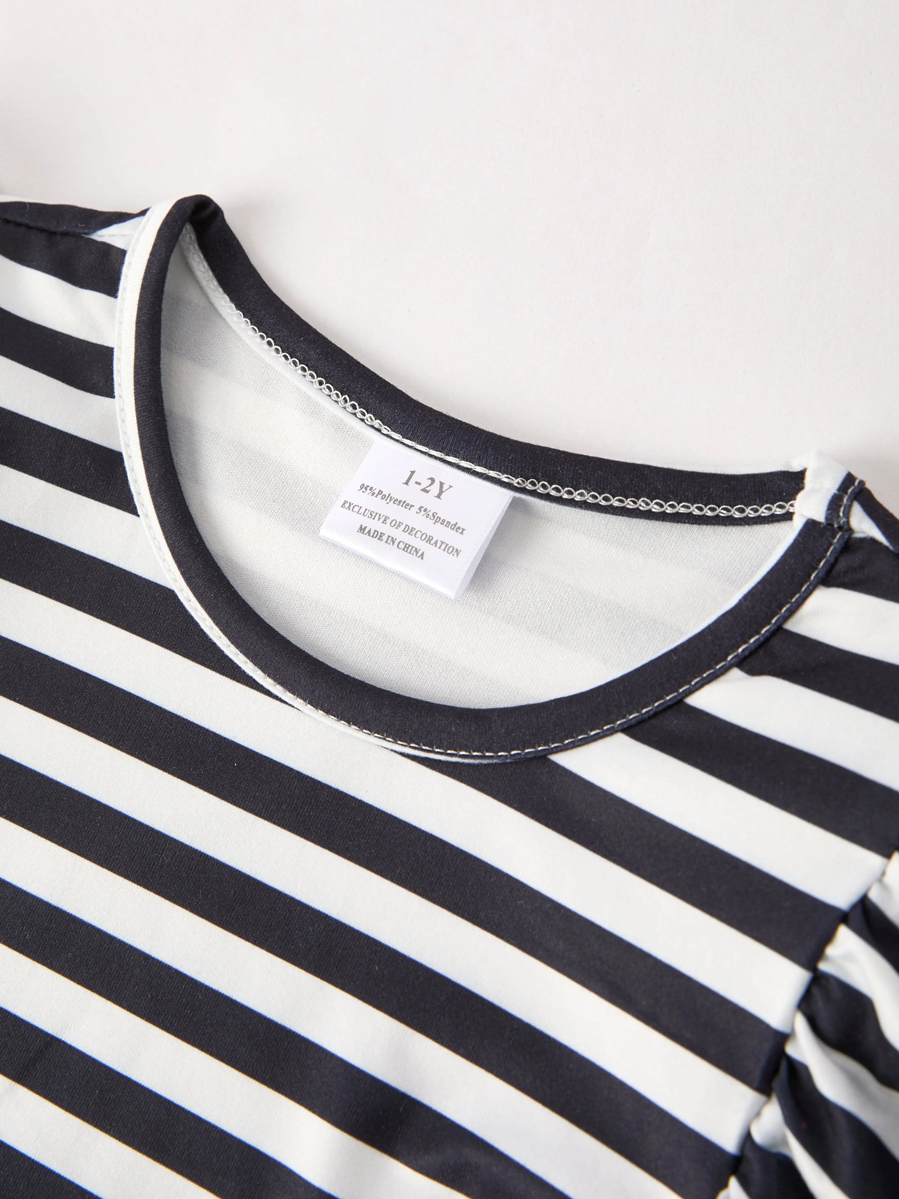 Rylee Faith Designs Cute Halloween Black and White Striped Dress for Stylish Girls - Apparel & Accessories > Clothing > Baby & Toddler Clothing > Baby & Toddler Dresses Dress