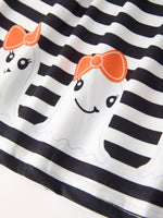 Rylee Faith Designs Cute Halloween Black and White Striped Dress for Stylish Girls - Apparel & Accessories > Clothing > Baby & Toddler Clothing > Baby & Toddler Dresses Dress