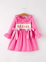 Rylee Faith Designs Fall Thanksgiving and Halloween Gobble Smock Embroidery Baby Girl Dress - Apparel & Accessories > Clothing > Baby & Toddler Clothing > Baby & Toddler Dresses Dress