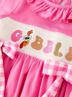 Rylee Faith Designs Fall Thanksgiving and Halloween Gobble Smock Embroidery Baby Girl Dress - Apparel & Accessories > Clothing > Baby & Toddler Clothing > Baby & Toddler Dresses Dress