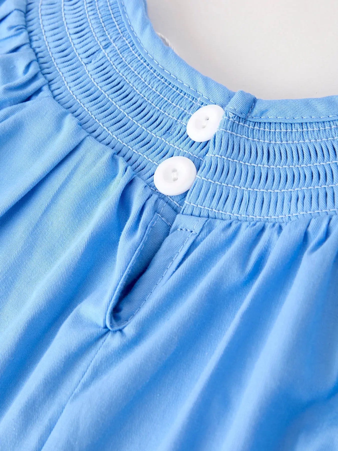 Fall Thanksgiving and Halloween Blue Pumpkin Smock Embroidery Lace Baby Girl Romper Rylee Faith Designs