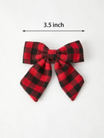 Rylee Faith Designs Winter Christmas Plaid Bow Hair Clip Festive Accessory - Apparel & Accessories > Clothing > Clothing Tops > Cardigans Accessories