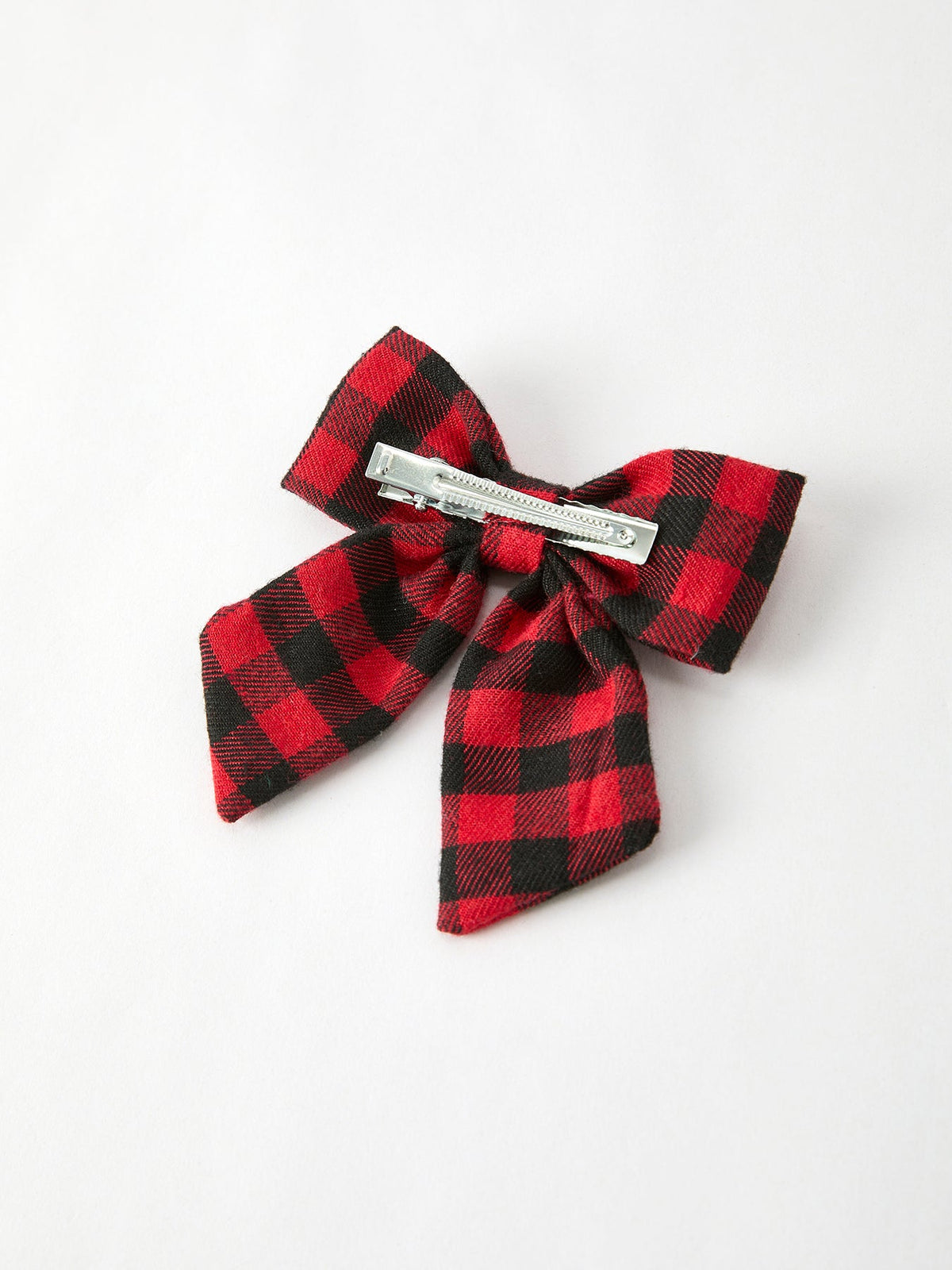 Winter Christmas Plaid Bow Hair Clip by Rylee Faith Designs