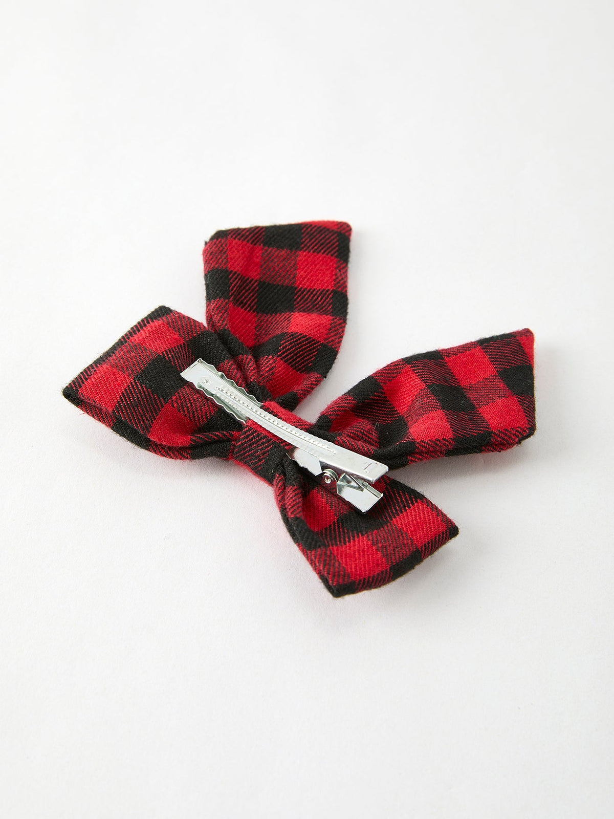 Winter Christmas Plaid Bow Hair Clip by Rylee Faith Designs