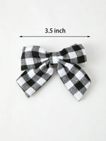 Rylee Faith Designs Winter Christmas Plaid Bow Hair Clip Festive Accessory - Apparel & Accessories > Clothing > Clothing Tops > Cardigans Accessories