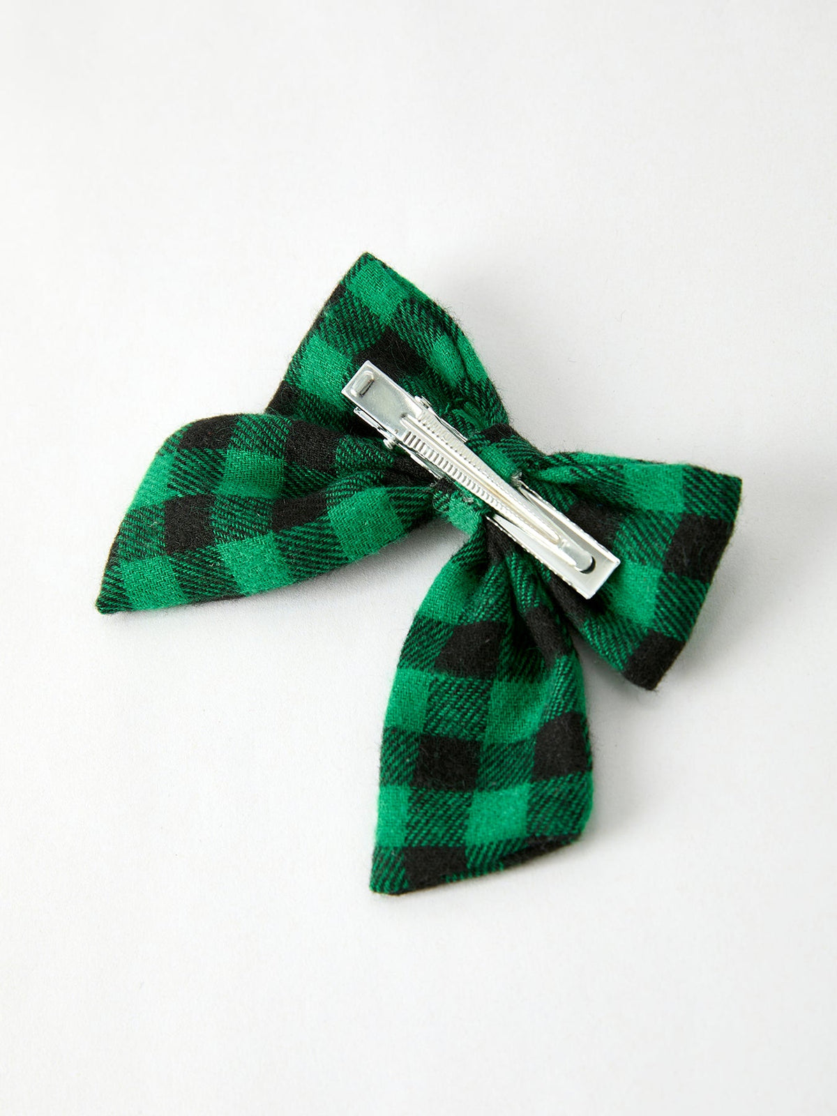 Winter Christmas Plaid Bow Hair Clip by Rylee Faith Designs