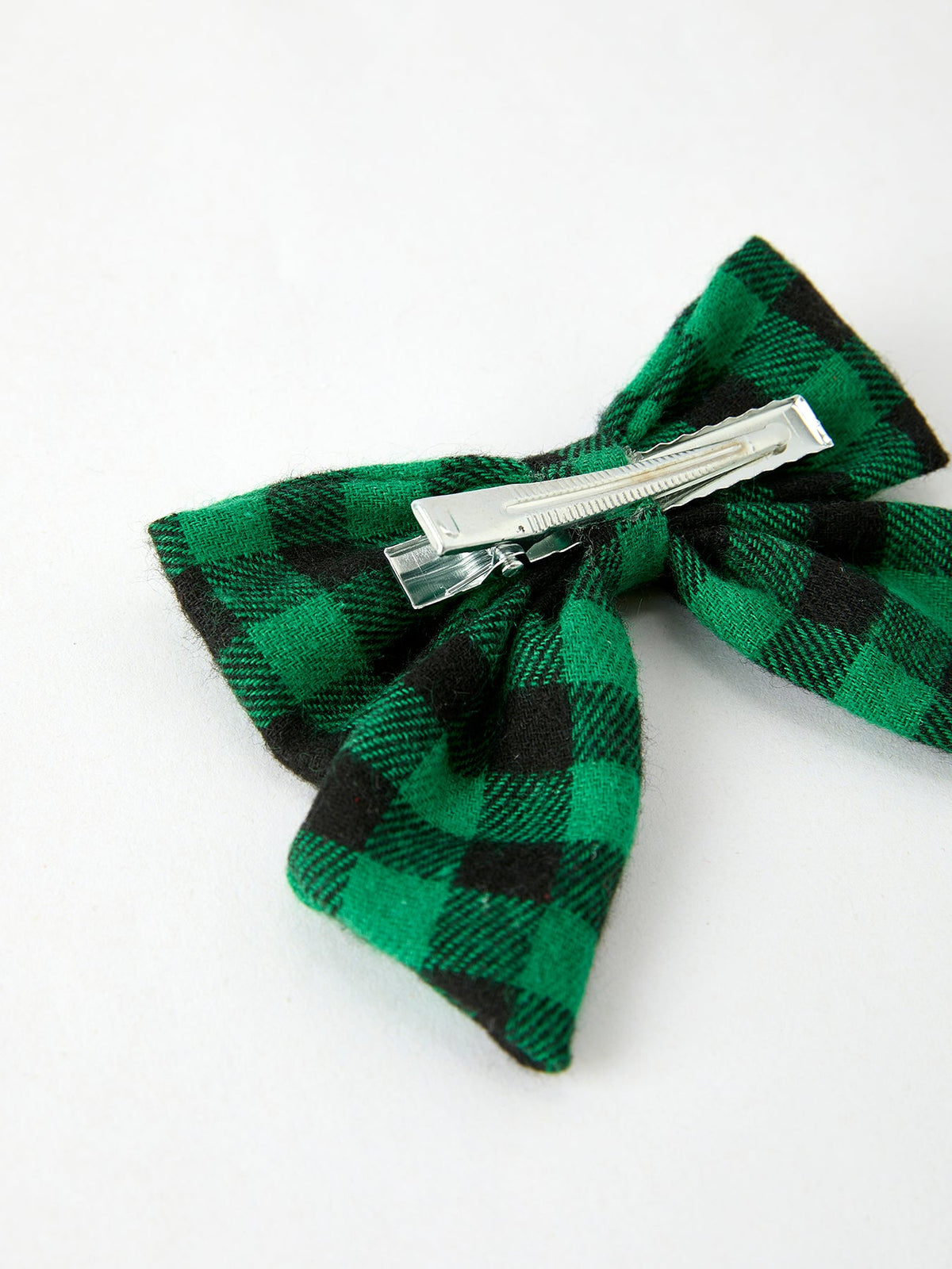 Winter Christmas Plaid Bow Hair Clip by Rylee Faith Designs