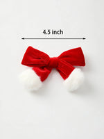 Rylee Faith Designs Winter Fur Ball Bow Hair Clip Christmas Pre Order Gift - Apparel & Accessories > Clothing > Clothing Tops > Cardigans Accessories