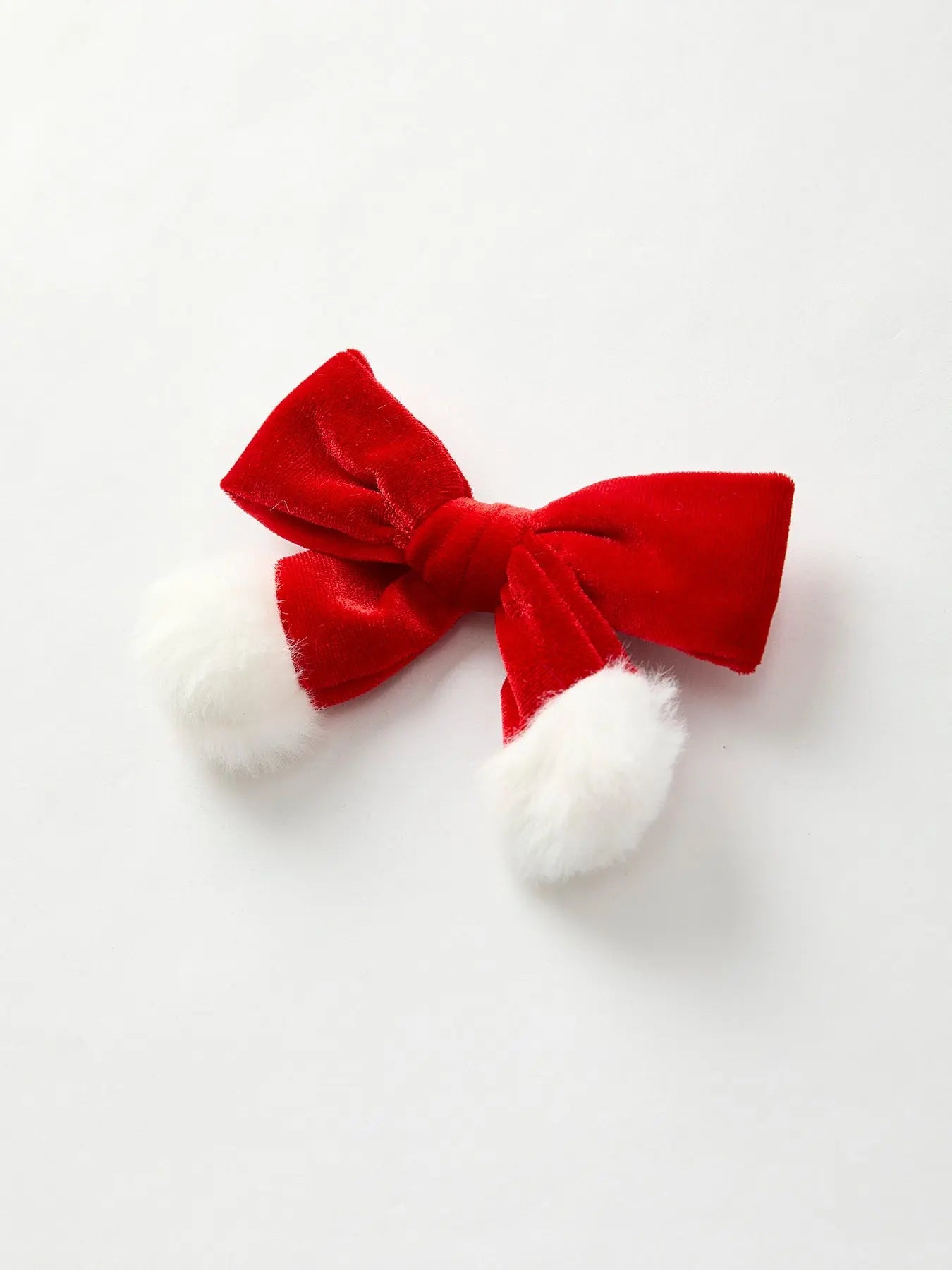 Rylee Faith Designs Winter Fur Ball Bow Hair Clip Christmas Pre Order Gift - Apparel & Accessories > Clothing > Clothing Tops > Cardigans Accessories