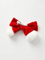 Rylee Faith Designs Winter Fur Ball Bow Hair Clip Christmas Pre Order Gift - Apparel & Accessories > Clothing > Clothing Tops > Cardigans Accessories