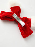 Rylee Faith Designs Winter Fur Ball Bow Hair Clip Christmas Pre Order Gift - Apparel & Accessories > Clothing > Clothing Tops > Cardigans Accessories