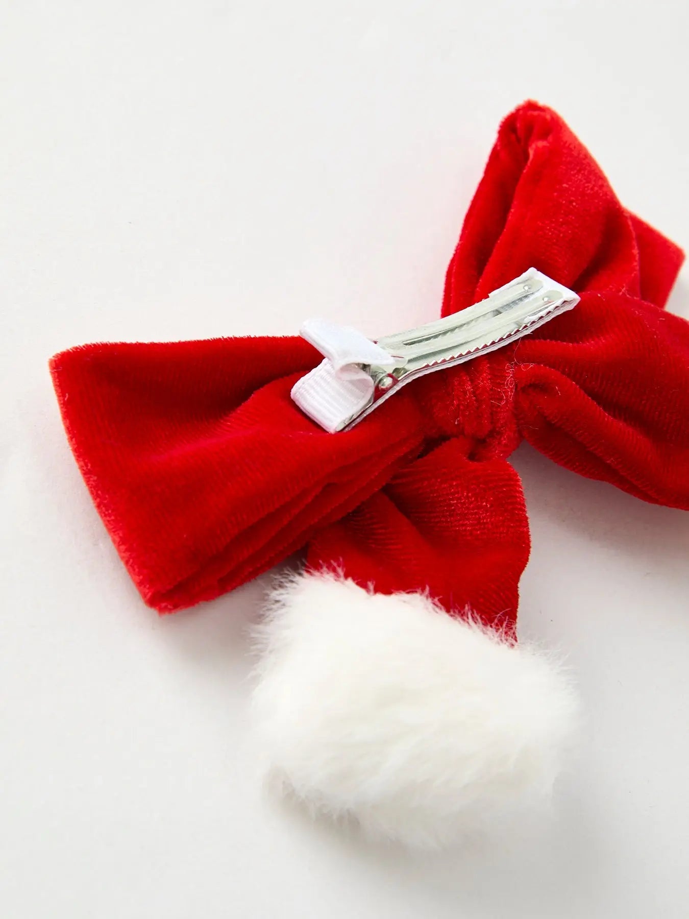 Rylee Faith Designs Winter Fur Ball Bow Hair Clip Christmas Pre Order Gift - Apparel & Accessories > Clothing > Clothing Tops > Cardigans Accessories