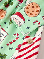 Rylee Faith Designs Winter Christmas Green Santa Girls Pocket Ruffle Dress - Apparel & Accessories > Clothing > Dresses Dress