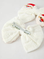 Rylee Faith Designs Winter Christmas Santa Hair Clips Two Pack Festive Accessory - Apparel & Accessories > Clothing > Clothing Tops > Cardigans Accessories
