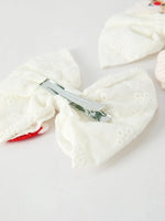Rylee Faith Designs Winter Christmas Santa Hair Clips Two Pack Festive Accessory - Apparel & Accessories > Clothing > Clothing Tops > Cardigans Accessories
