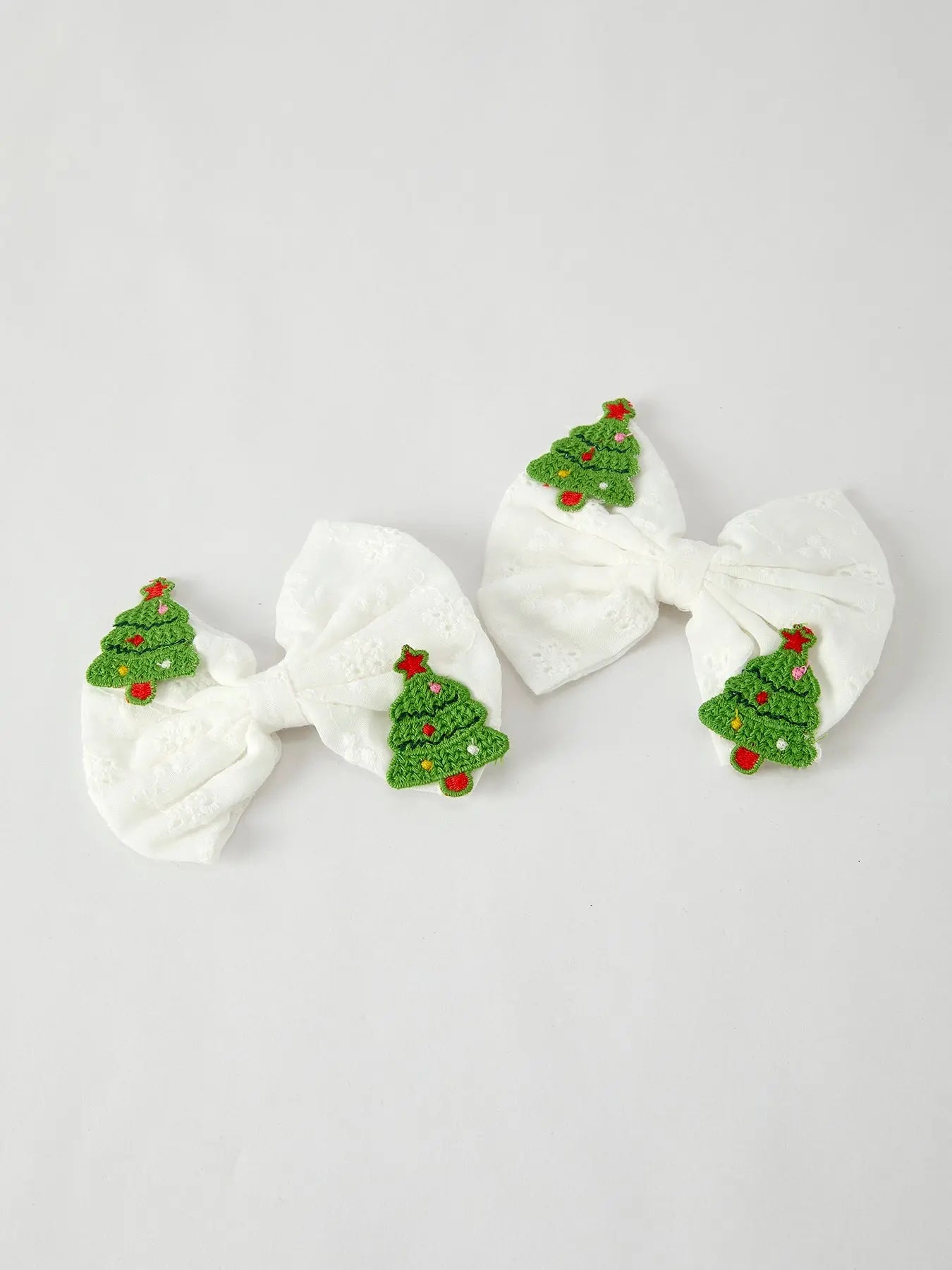 Rylee Faith Designs Winter Christmas Tree Hair Clips 2 Pack Applique Festive - Apparel & Accessories > Clothing > Clothing Tops > Cardigans Accessories