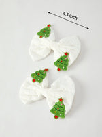 Rylee Faith Designs Winter Christmas Tree Hair Clips 2 Pack Applique Festive - Apparel & Accessories > Clothing > Clothing Tops > Cardigans Accessories