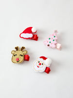 Winter Christmas Girls Hair Clips 1.8 Inch by Rylee Faith Designs