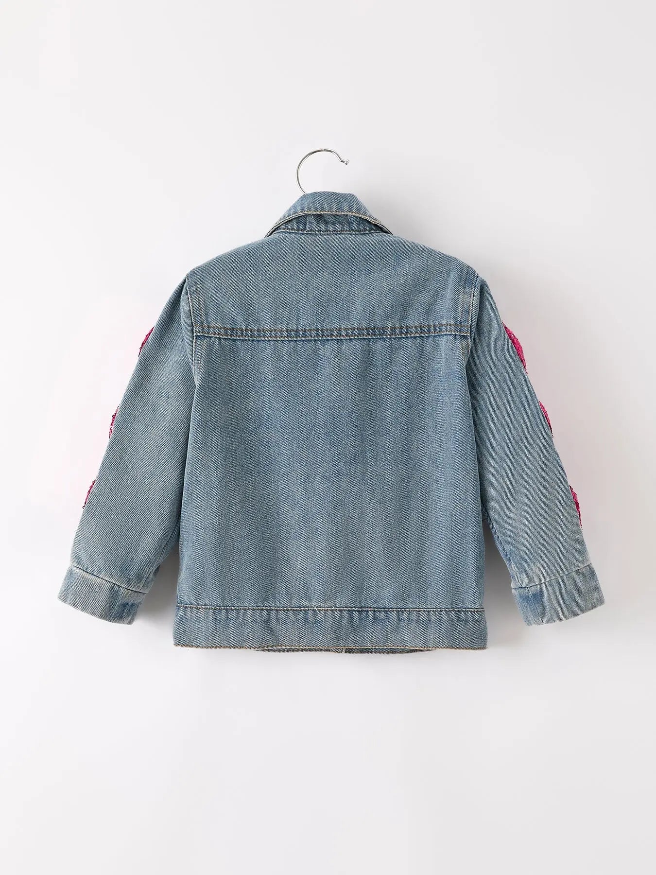 Girls Autumn Denim Sequined Jacket Top for Stylish Fall Fashion Rylee Faith Designs