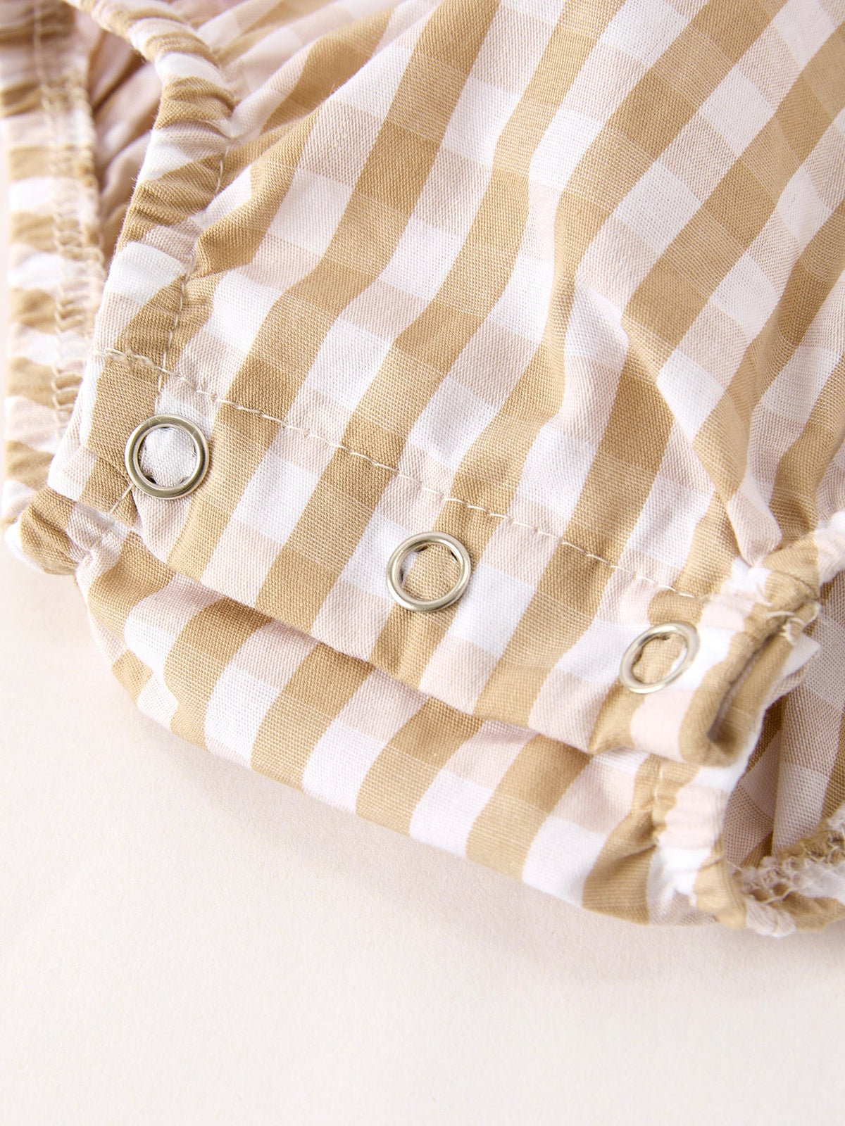 Fall Thanksgiving Lapel Plaid Chick Embroidery Smocking Bow Baby Girls Romper by Rylee Faith Designs