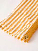 Rylee Faith Designs Fall Thanksgiving Chicken Smock Embroidered Orange Stripes Boys Romper - Apparel & Accessories > Clothing > Baby & Toddler Clothing > Baby One-Pieces Romper