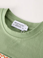 Embroidered Plaid Boys' Set, Fall Thanksgiving Chicken Smock by Rylee Faith Designs