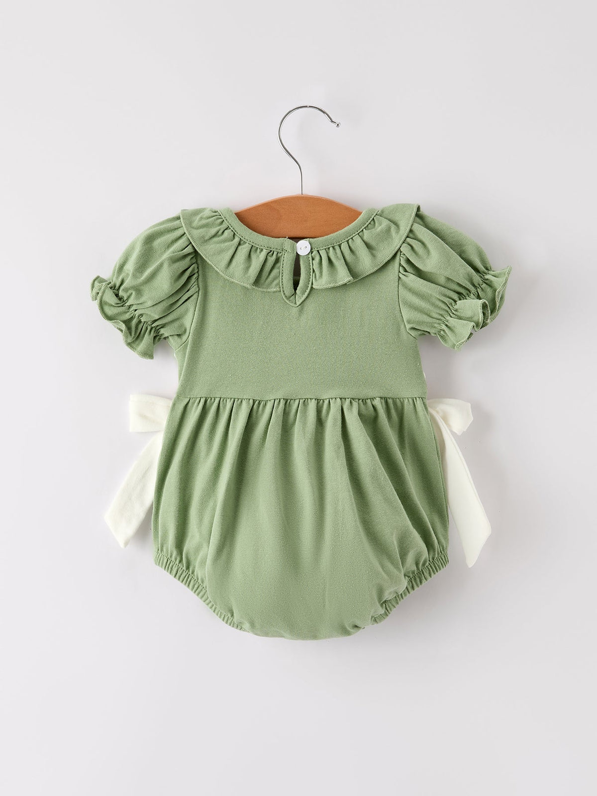 Cotton/Spandex Romper, Chicken Smock Embroidered by Rylee Faith Designs