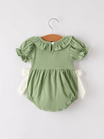 Cotton/Spandex Romper, Chicken Smock Embroidered by Rylee Faith Designs
