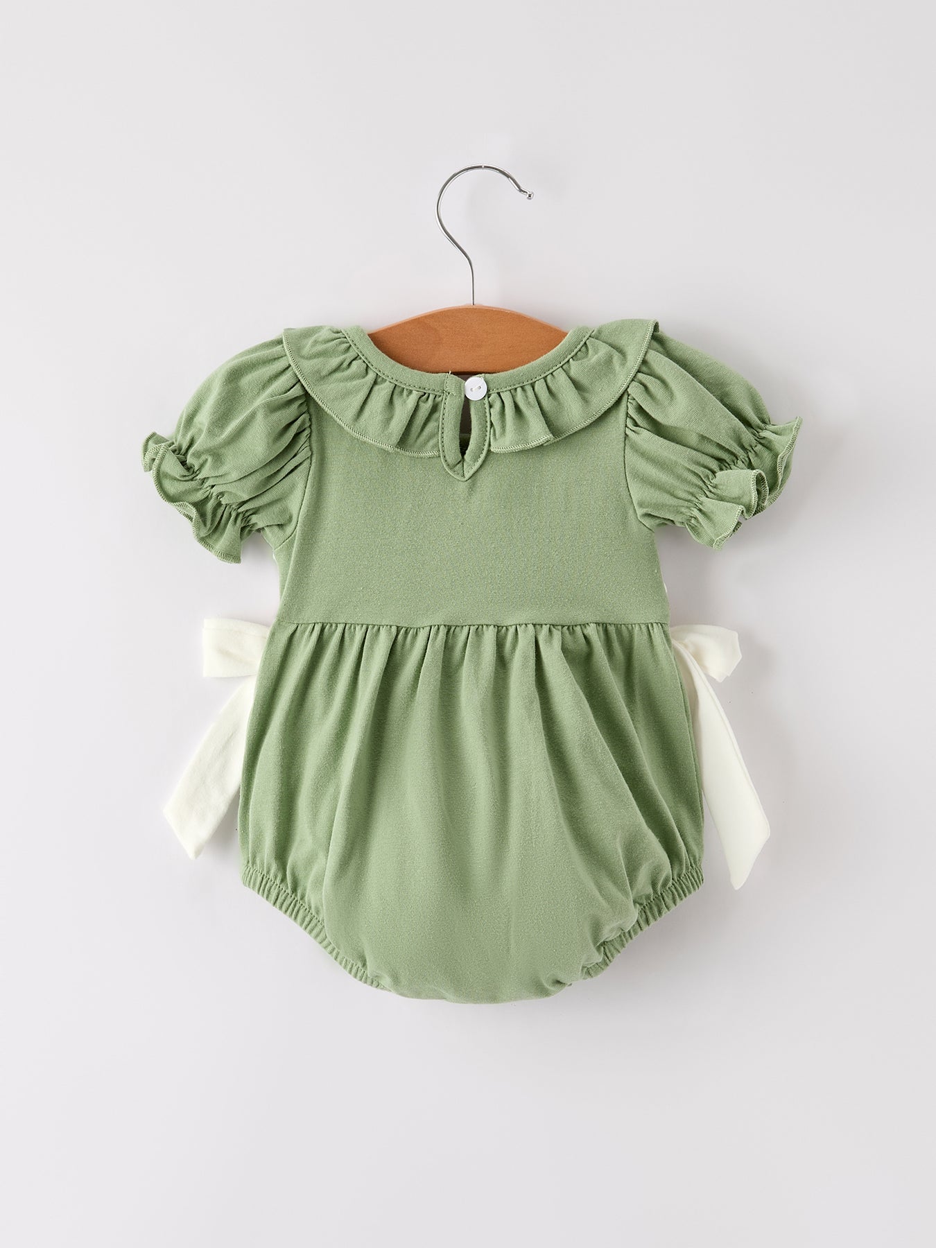Cotton/Spandex Romper, Chicken Smock Embroidered by Rylee Faith Designs