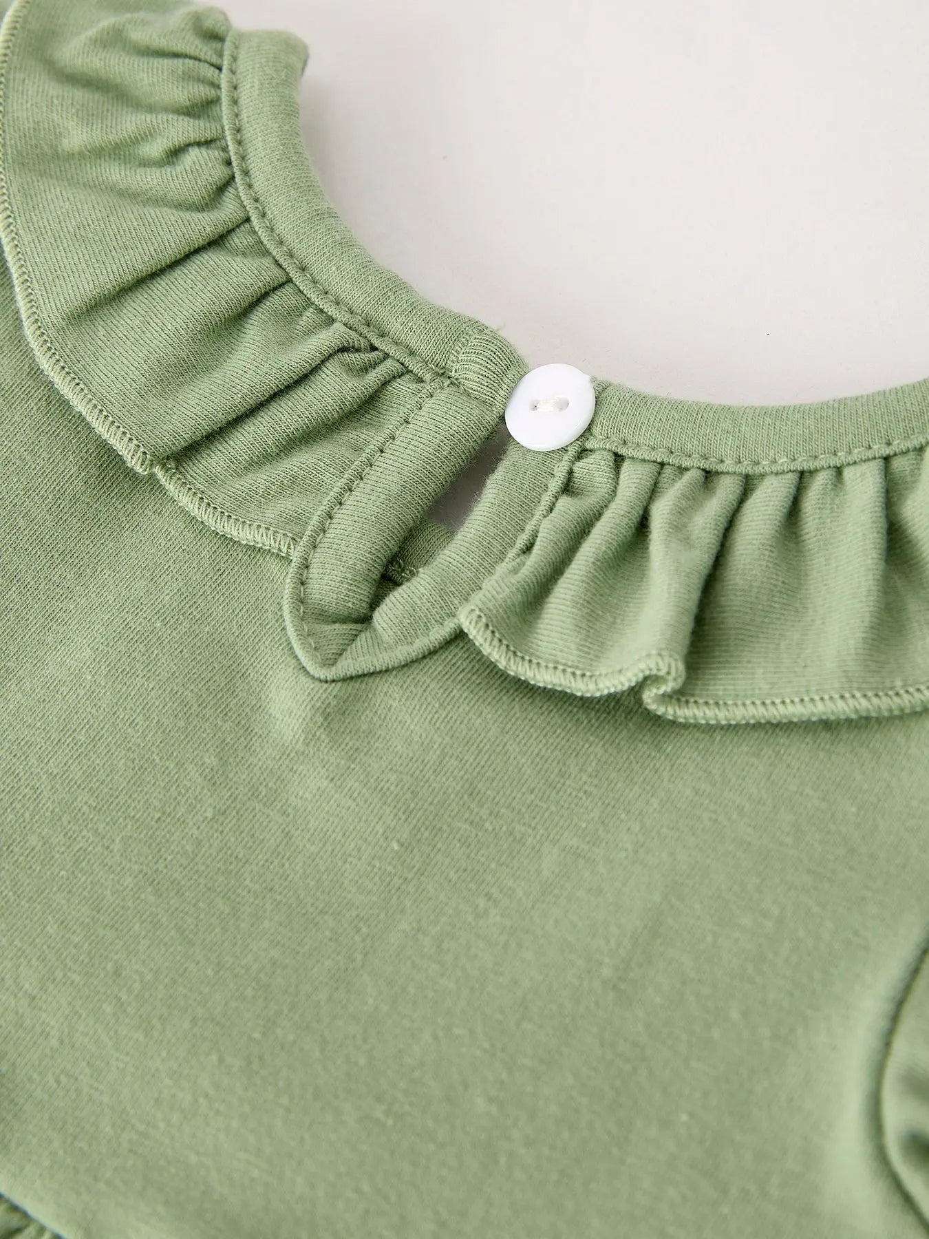 Fall Thanksgiving Chicken Smock Embroidered Green Baby Girl Romper Rylee Faith Designs