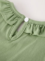 Green Smock Embroidered Chicken Dress by Rylee Faith Designs