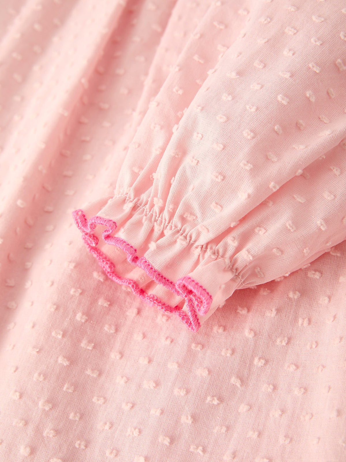 Autumn Halloween Light Pink Ghost Embroidery Smock Girl Dress by Rylee Faith Designs