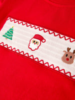 Christmas Plaid Smocking Embroidered Boys Set by Rylee Faith Designs