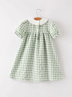 Rylee Faith Designs Fall Halloween And Thanksgiving Pumpkin Applique Plaid Green Girls Dress - Apparel & Accessories > Clothing > Baby & Toddler Clothing > Baby & Toddler Dresses Dress