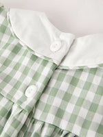 Rylee Faith Designs Fall Halloween And Thanksgiving Pumpkin Applique Plaid Green Girls Dress - Apparel & Accessories > Clothing > Baby & Toddler Clothing > Baby & Toddler Dresses Dress