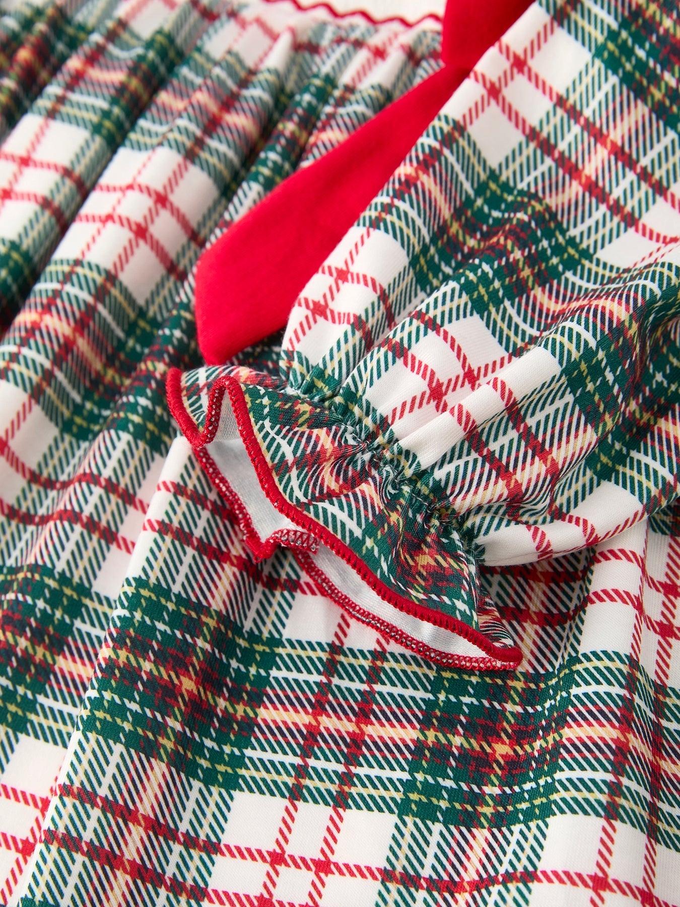 Christmas Embroidery Smocking Bow Plaid Girls Dress by Rylee Faith Designs