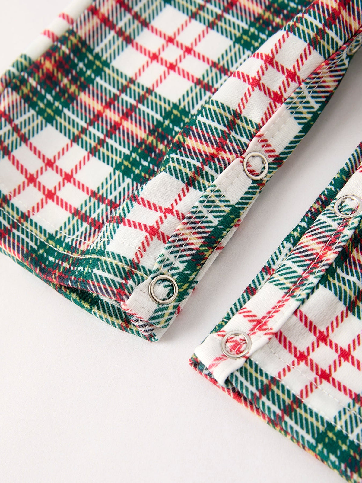 Christmas Jonjon Plaid Smocking Embroidered Boys Romper by Rylee Faith Designs